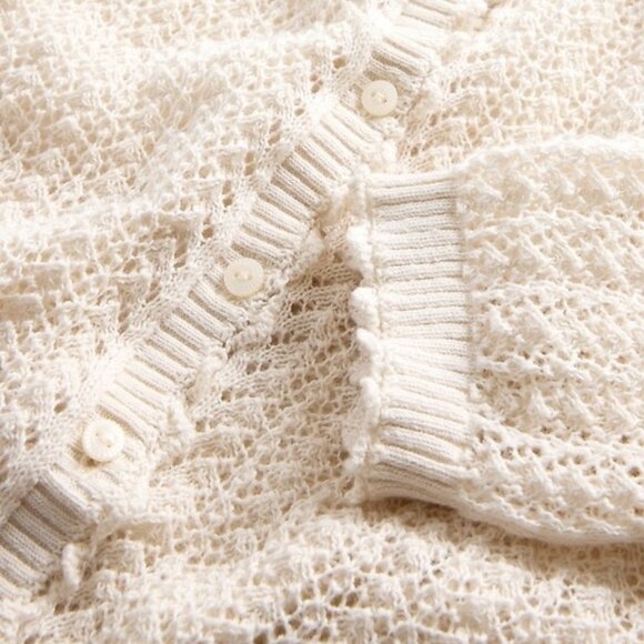 Gap × DÔEN Linen-Blend Pointelle Cardigan - Picture 5 of 5